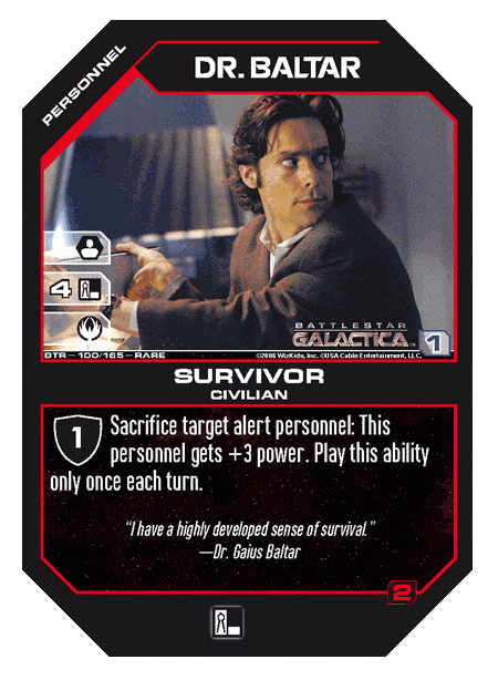 Dr. Baltar, Survivor